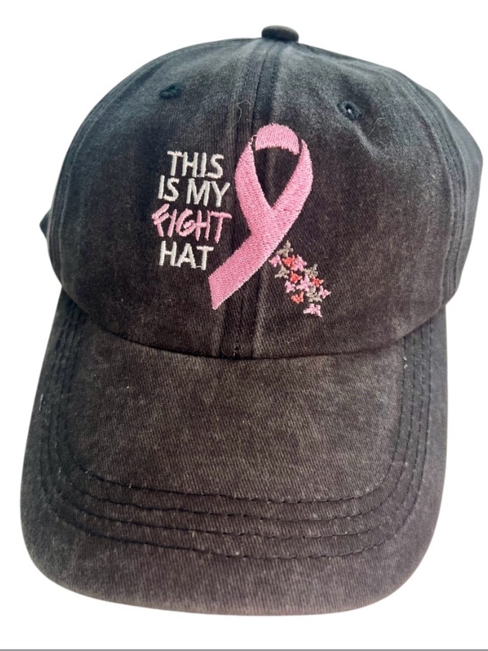 Breast Cancer Awareness Baseball Cap Adjustable “This Is My Fight” Hat NWOT